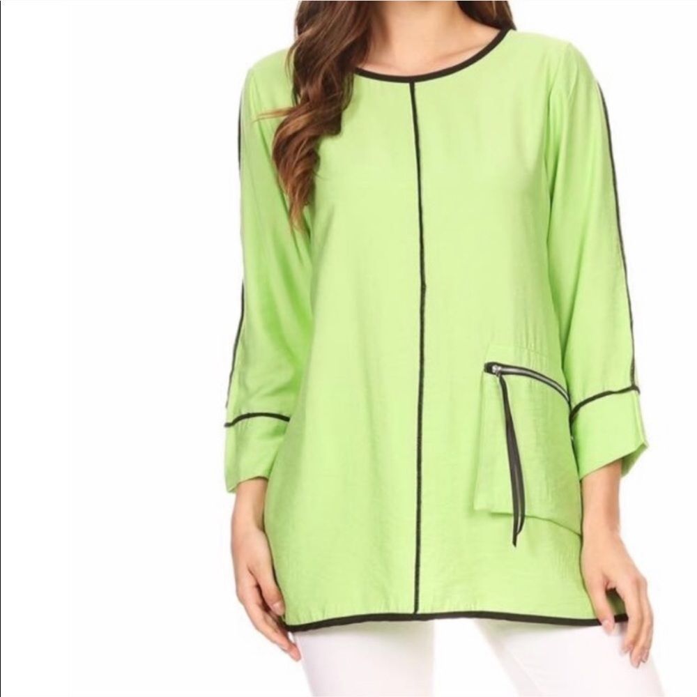 Come N See Lime Sherbert Green Top Tunic